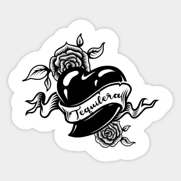 Tequilera - heart design Sticker by verde